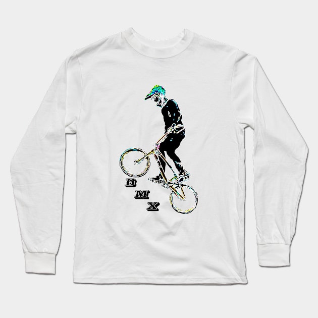 bmx Long Sleeve T-Shirt by rickylabellevie